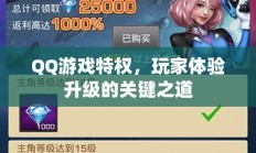 QQ游戏特权，玩家体验升级的核心策略
