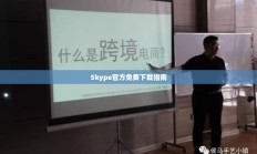 Skype官方免费下载指南教程