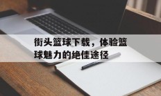 街头篮球下载，体验篮球魅力的绝佳途径