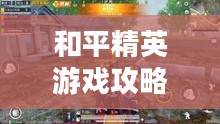 和平精英游戏攻略,玩转精英之路 和平精英游戏攻略,玩转精英之路
