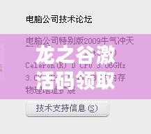龙之谷激活码领取攻略，轻松获取游戏入场券