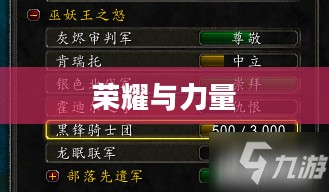 黑锋骑士团声望开启，荣耀与力量的象征