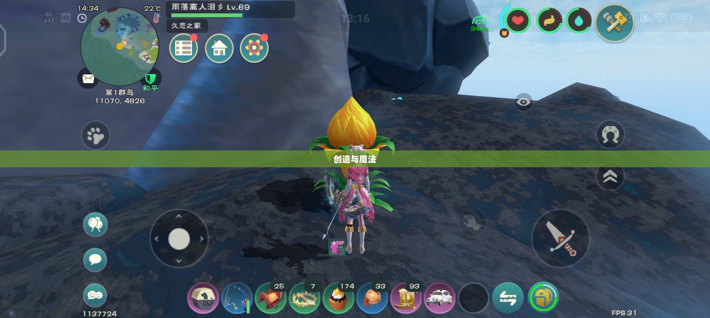 创造与魔法，夕阳花的位置之谜