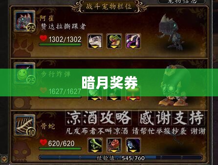 暗月奖券，神秘力量的诱惑与探索