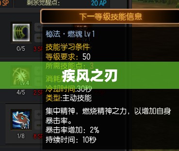 疾风之刃猎刃星加点攻略