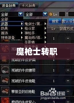 魔枪士转职选择深度解析，哪个职业更适合你？