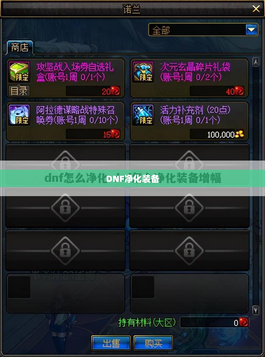 DNF净化装备，重塑游戏内装备品质的关键步骤