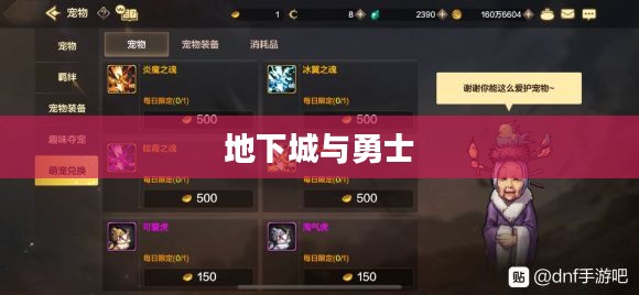 地下城与勇士，宠物获取攻略详解