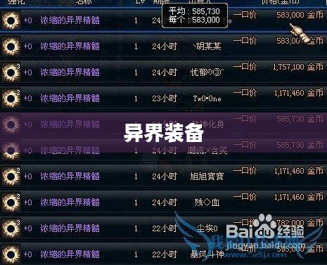 异界装备净化指南