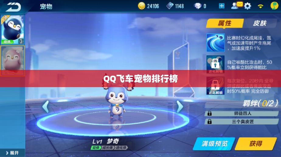 QQ飞车宠物排行榜，探索游戏中的最佳伙伴