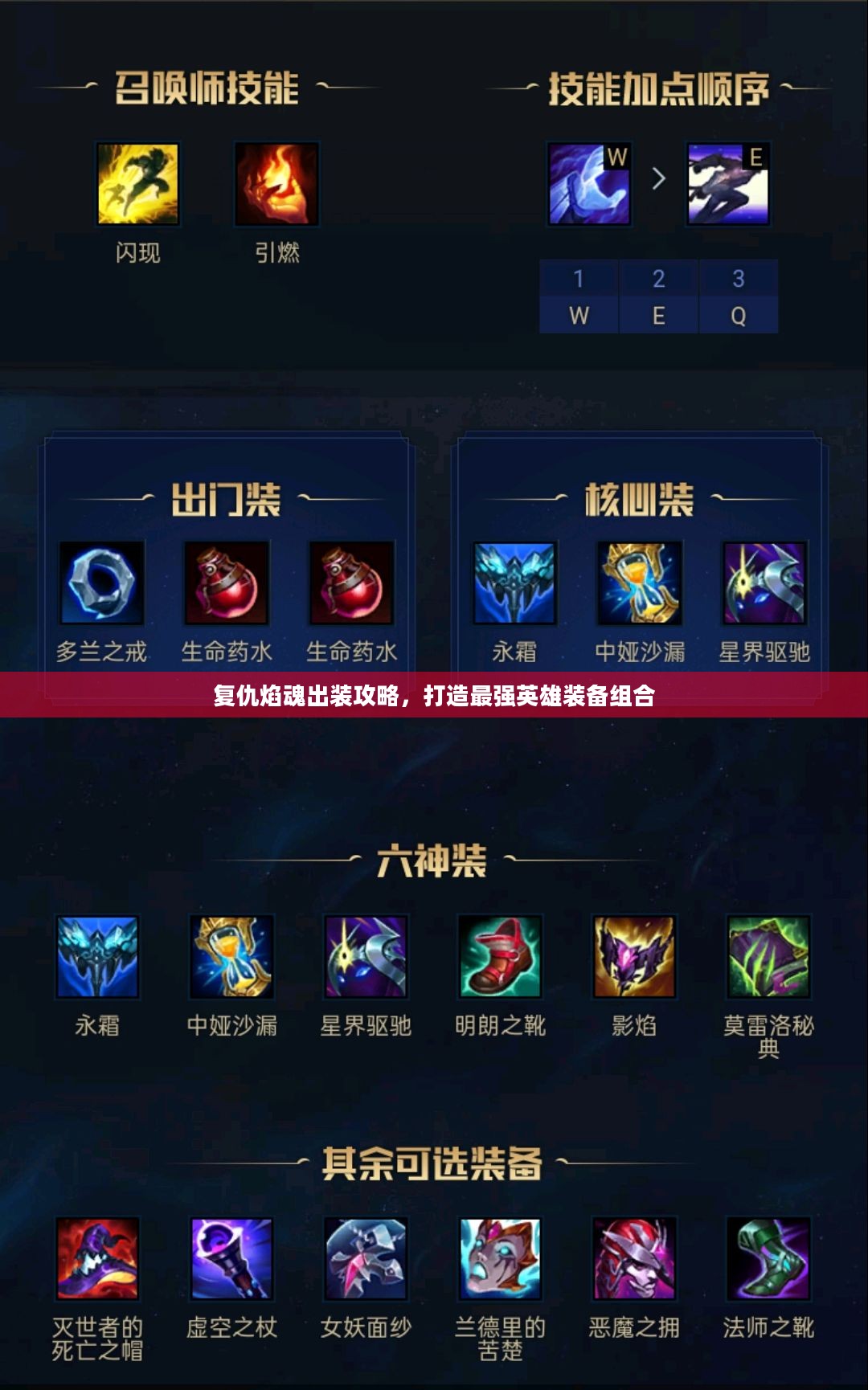 复仇焰魂出装攻略，打造最强英雄装备组合