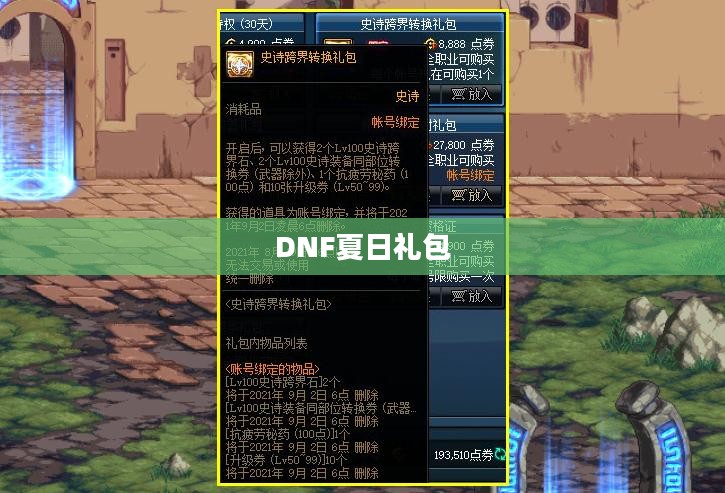 揭秘DNF夏日礼包上线时间，期待与惊喜交织的季节