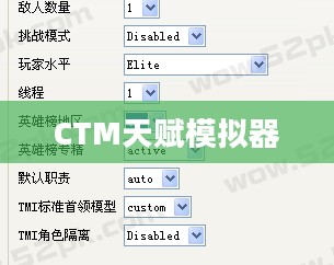一、CTM天赋模拟器概述 一、CTM天赋模拟器概述