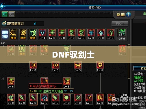 DNF驭剑士刷图加点攻略