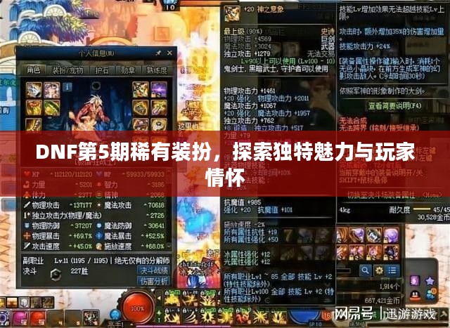 DNF第5期稀有装扮,探索独特魅力与玩家情怀 DNF第5期稀有装扮,探索独特魅力与玩家情怀
