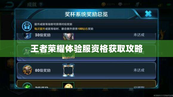 王者荣耀体验服资格获取攻略 王者荣耀体验服资格获取攻略