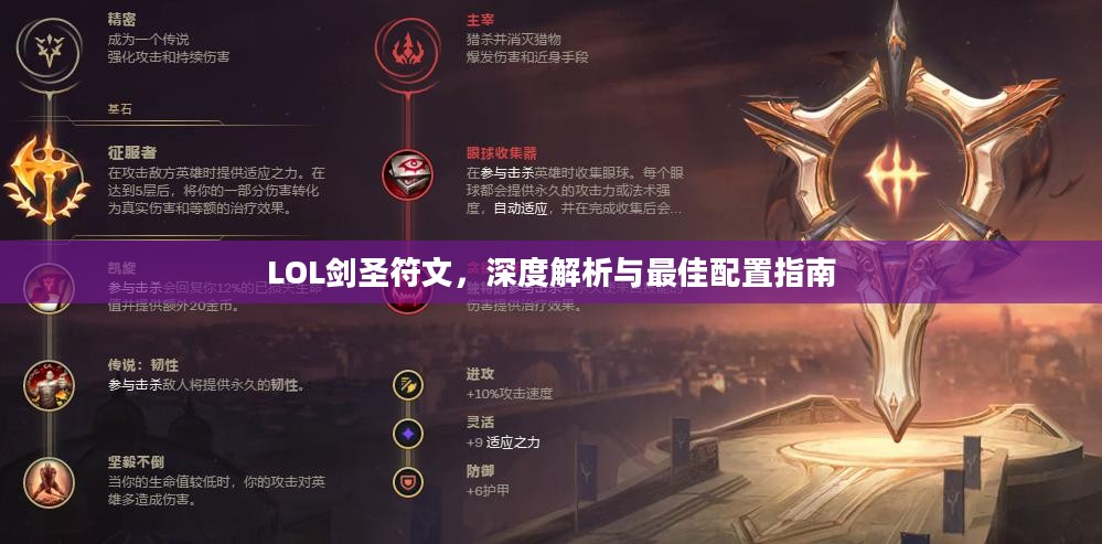 LOL剑圣符文，深度解析与最佳配置指南