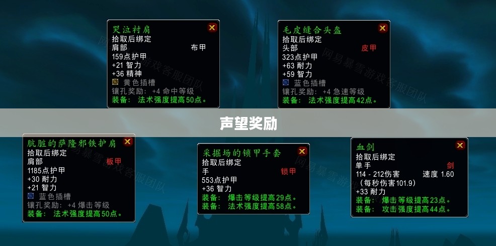 黑锋骑士团声望奖励