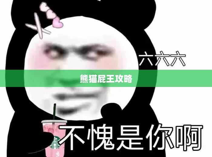 熊猫屁王攻略，轻松掌握游戏秘籍