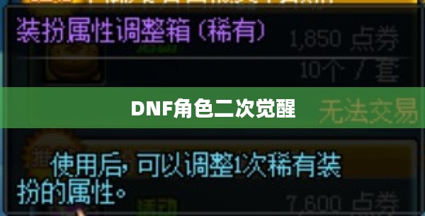 DNF角色二次觉醒等级详解