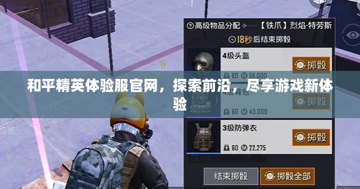 和平精英体验服官网，探索前沿，尽享游戏新体验