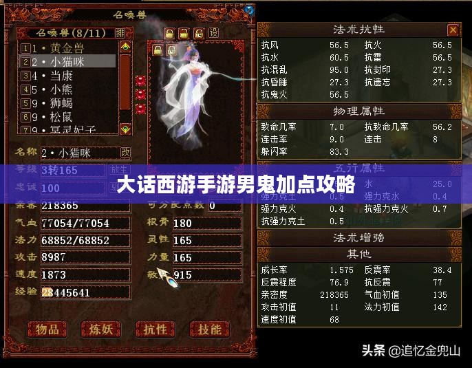 大话西游手游男鬼加点攻略