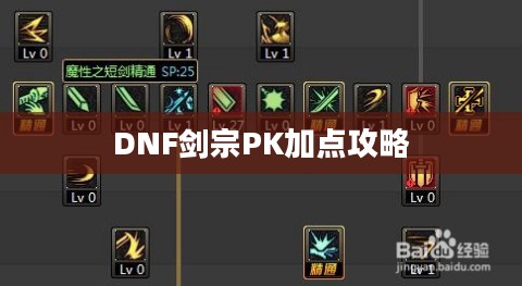 DNF剑宗PK加点攻略