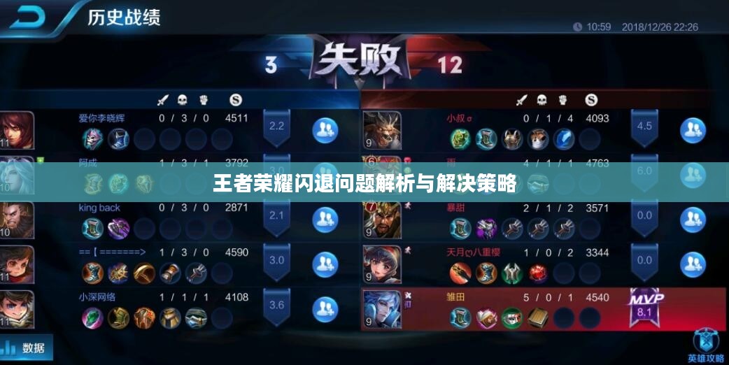 王者荣耀闪退问题解析与解决策略