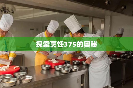 烹饪的艺术与魅力，探索烹饪375的奥秘