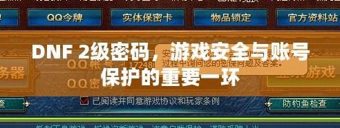 DNF 2级密码，游戏安全与账号保护的重要一环