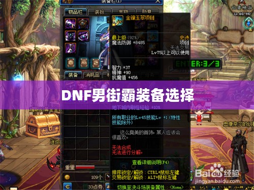 DNF男街霸装备选择，护甲的奥秘
