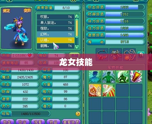 龙女技能加点攻略