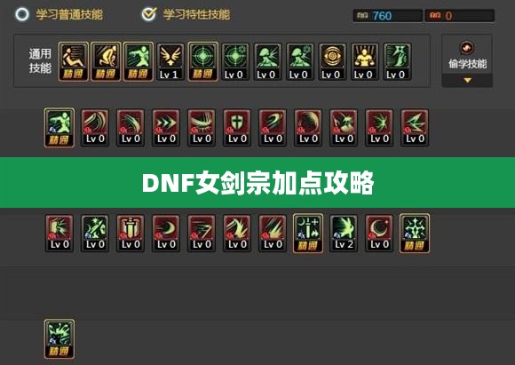 DNF女剑宗加点攻略
