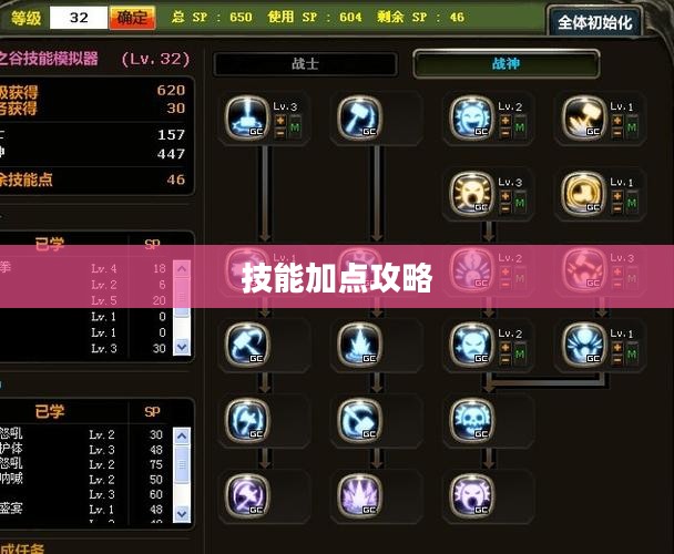 龙之谷战神技能加点攻略 龙之谷战神技能加点攻略