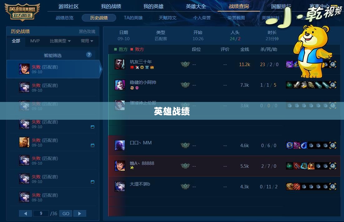 掌握你的英雄战绩，全面解析300英雄战绩查询
