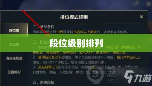 英雄联盟手游段位级别排列详解