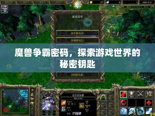魔兽争霸密码，探索游戏世界的秘密钥匙