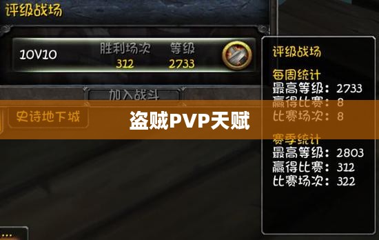 盗贼PVP天赋的深度解析 盗贼PVP天赋的深度解析