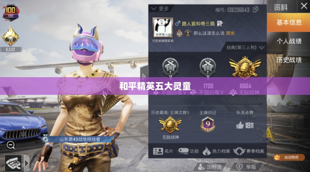 和平精英五大灵童，游戏界的璀璨新星