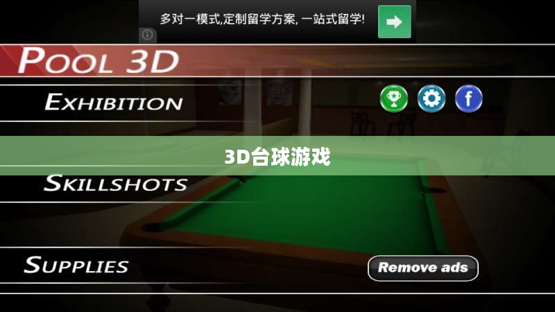 探索全新的数字世界，3D台球游戏