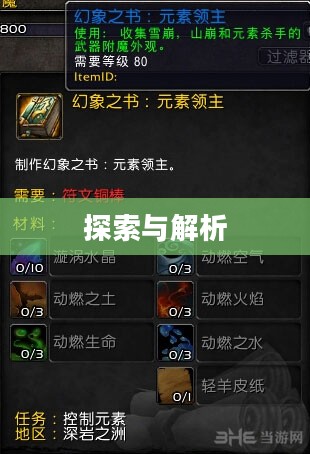 魔兽世界头部附魔，探索与解析