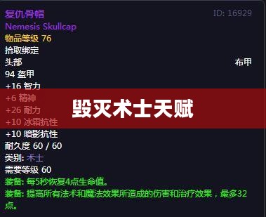 毁灭术士天赋，深度解析与实战应用