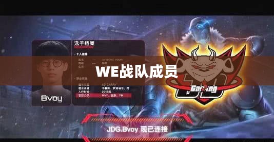 WE战队成员，团结的力量与荣耀的征途