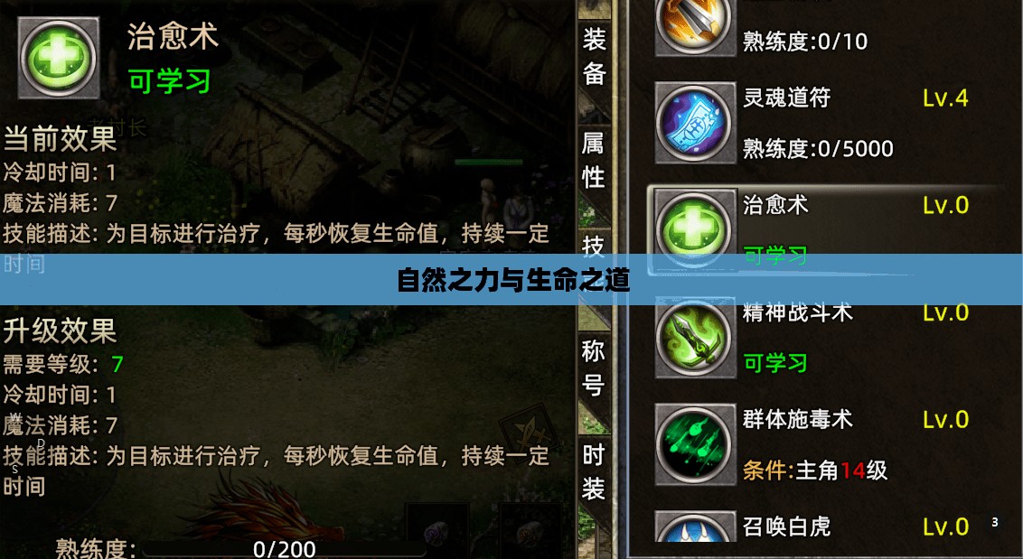 问道木系技能，探索自然之力与生命之道的完美结合
