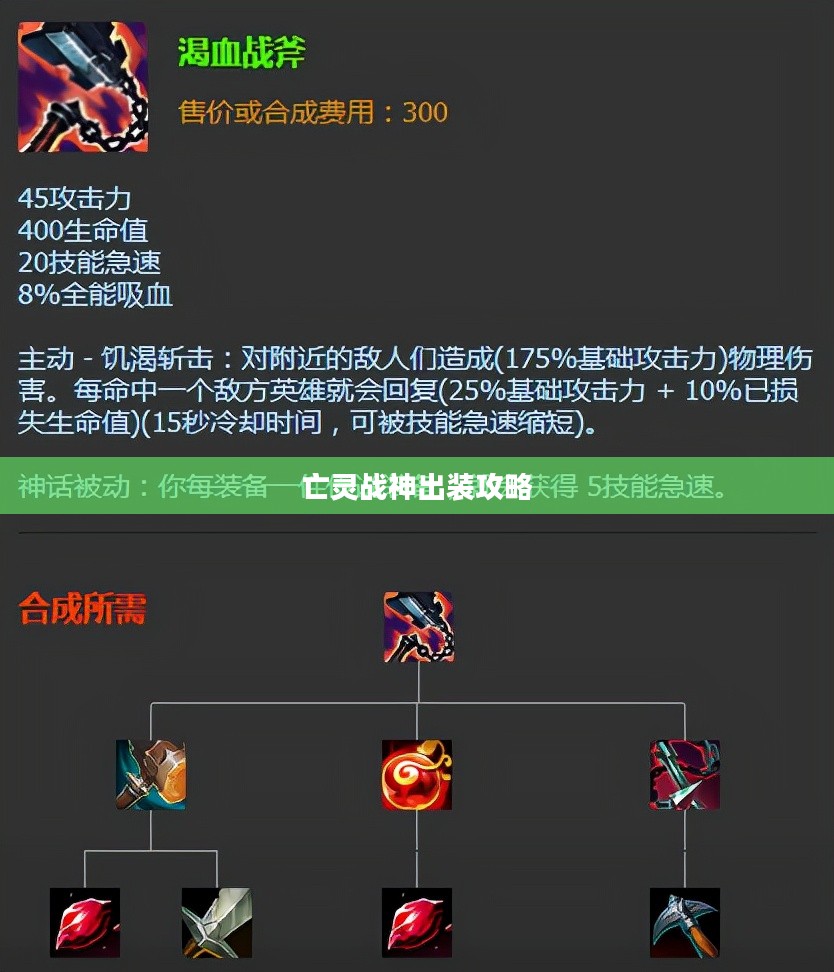 亡灵战神出装攻略，打造无敌英雄装备组合