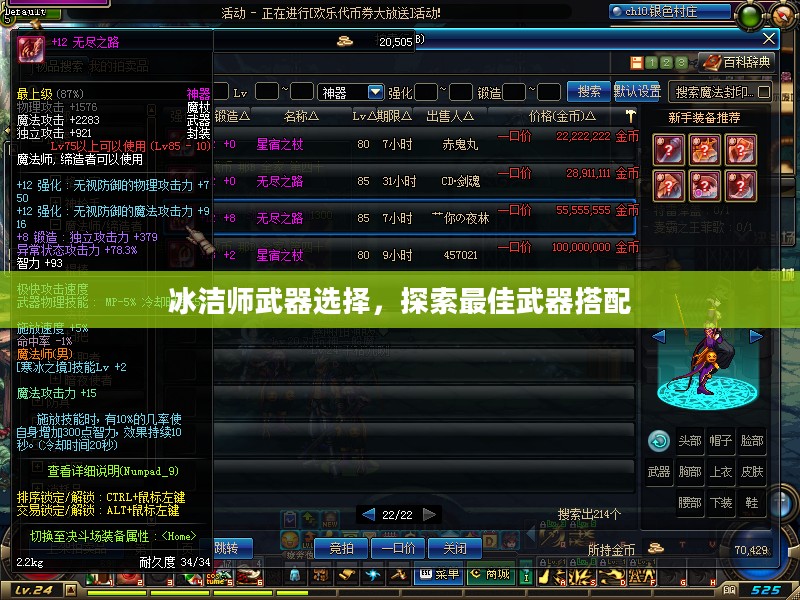 冰洁师武器选择，探索最佳武器搭配