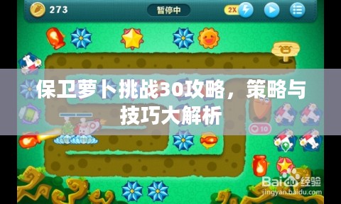 保卫萝卜挑战30攻略，策略与技巧大解析