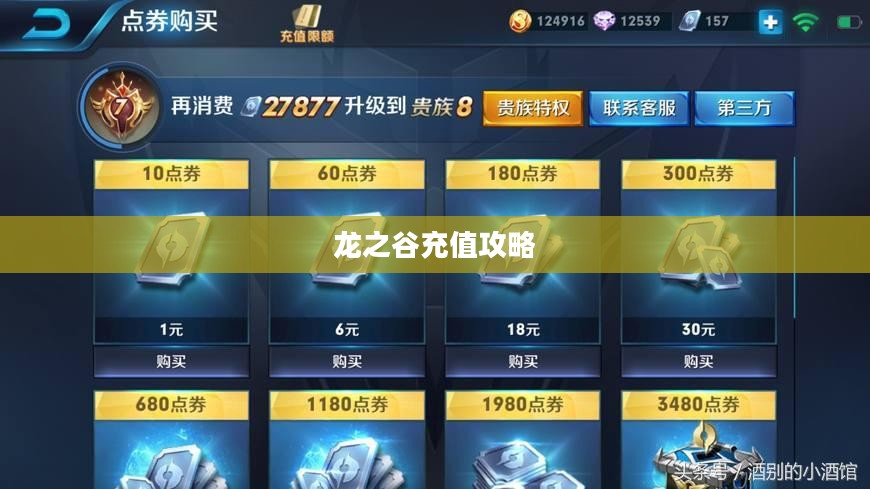 龙之谷充值攻略，轻松掌握充值方法与优惠活动