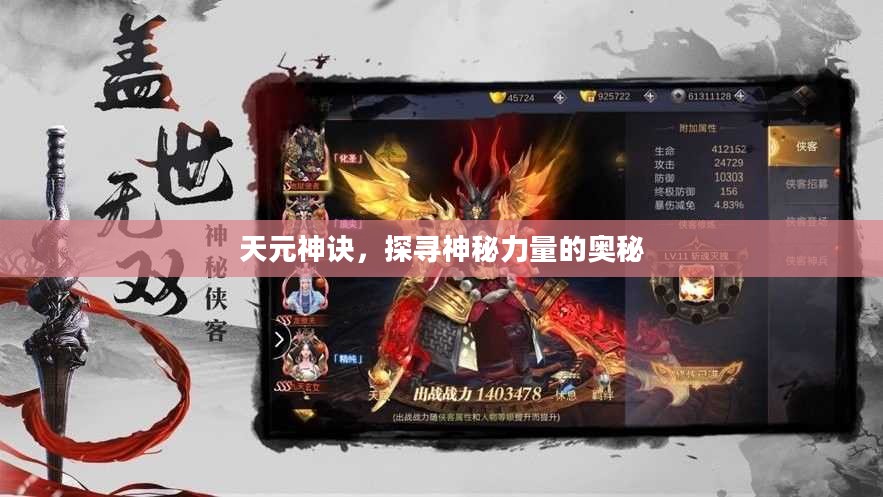天元神诀,探寻神秘力量的奥秘 天元神诀,探寻神秘力量的奥秘