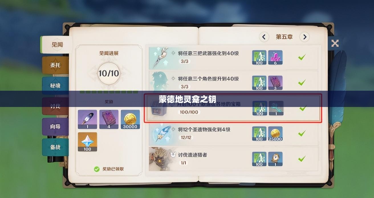 蒙德地灵龛之钥，神秘与力量的交汇